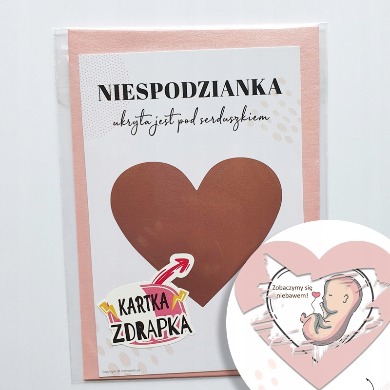 

Kartka zdrapka Niespodzianka jestem w Ciąży