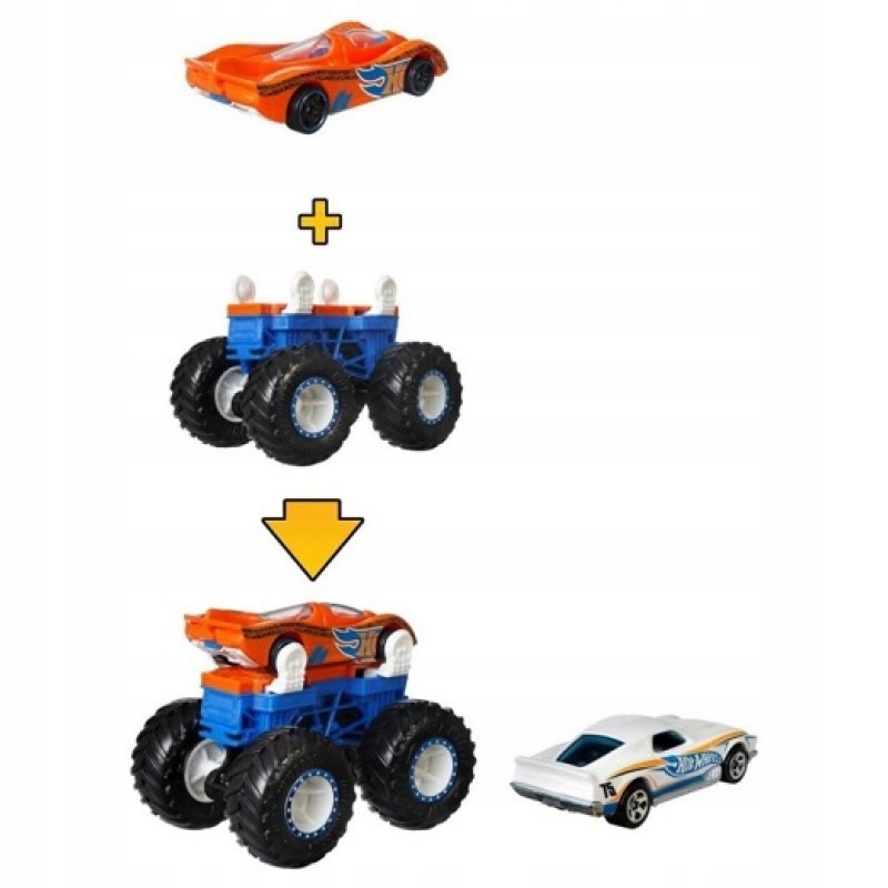 HOT WHEELS MONSTER TRUCKS MAKER HDV02 3W1 AUTA Marka Hot Wheels