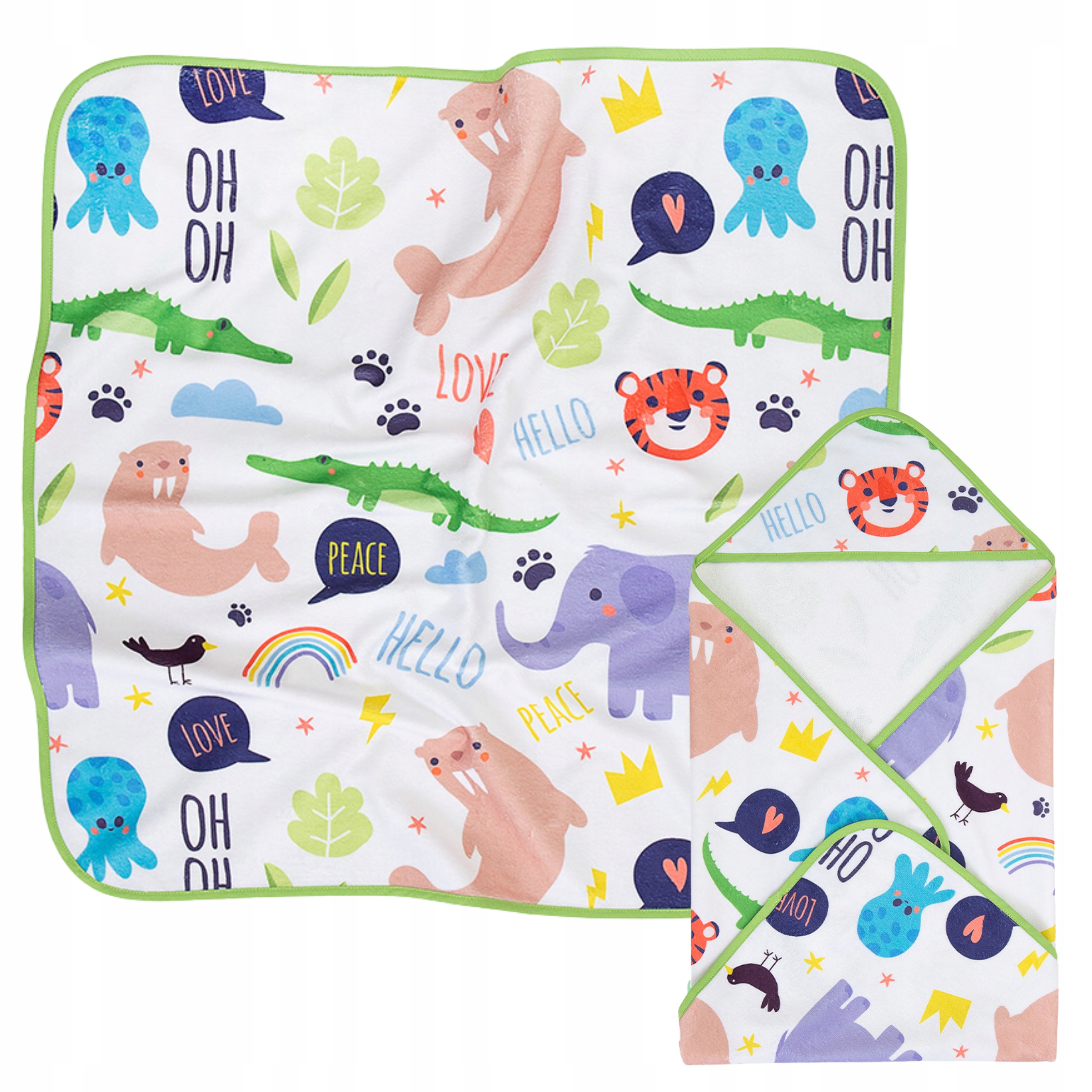 

Ręcznik z kapturkiem w zwierzątka słoniki Love