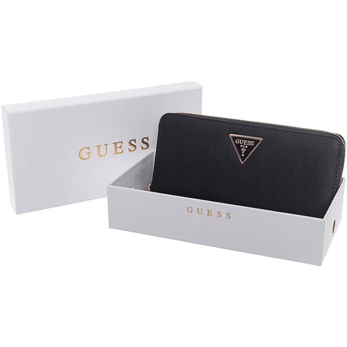 Guess Laurel II Slg Large Zip, Černá