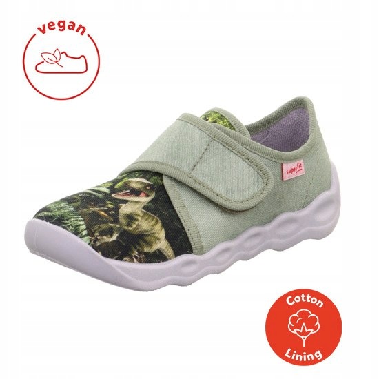 Pantofle Dziecięce Tekstylne Kapcie Superfit Bubble Dino R.32