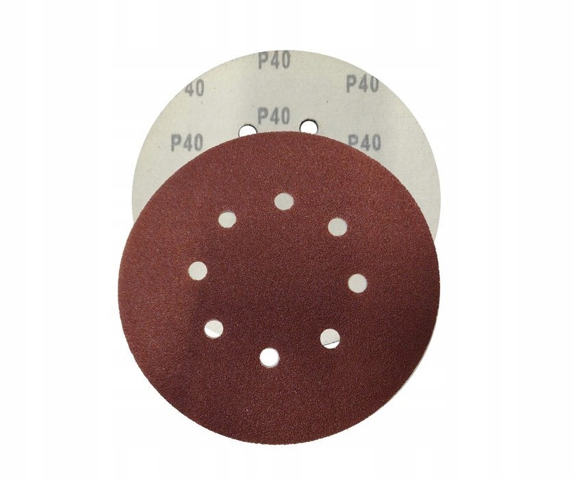 Krążki ścierne 180 mm papier na rzep gr. 240 z otworami 10 sztuk Magma