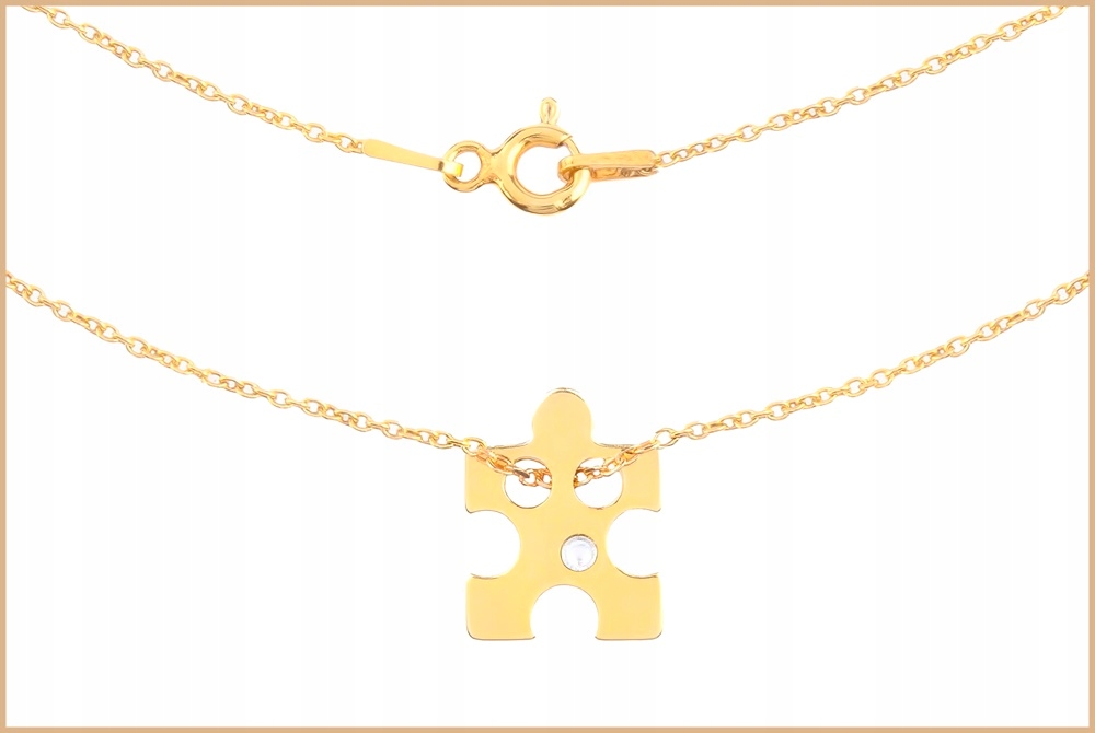 

Puzzel Swarovski naszyjnik pozłacany 45 cm nowość