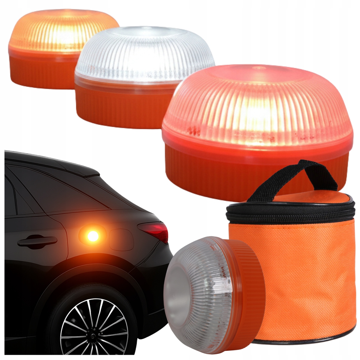 Signalizační Výstražná Lampa Kohout Led Flara na baterie 3 ks