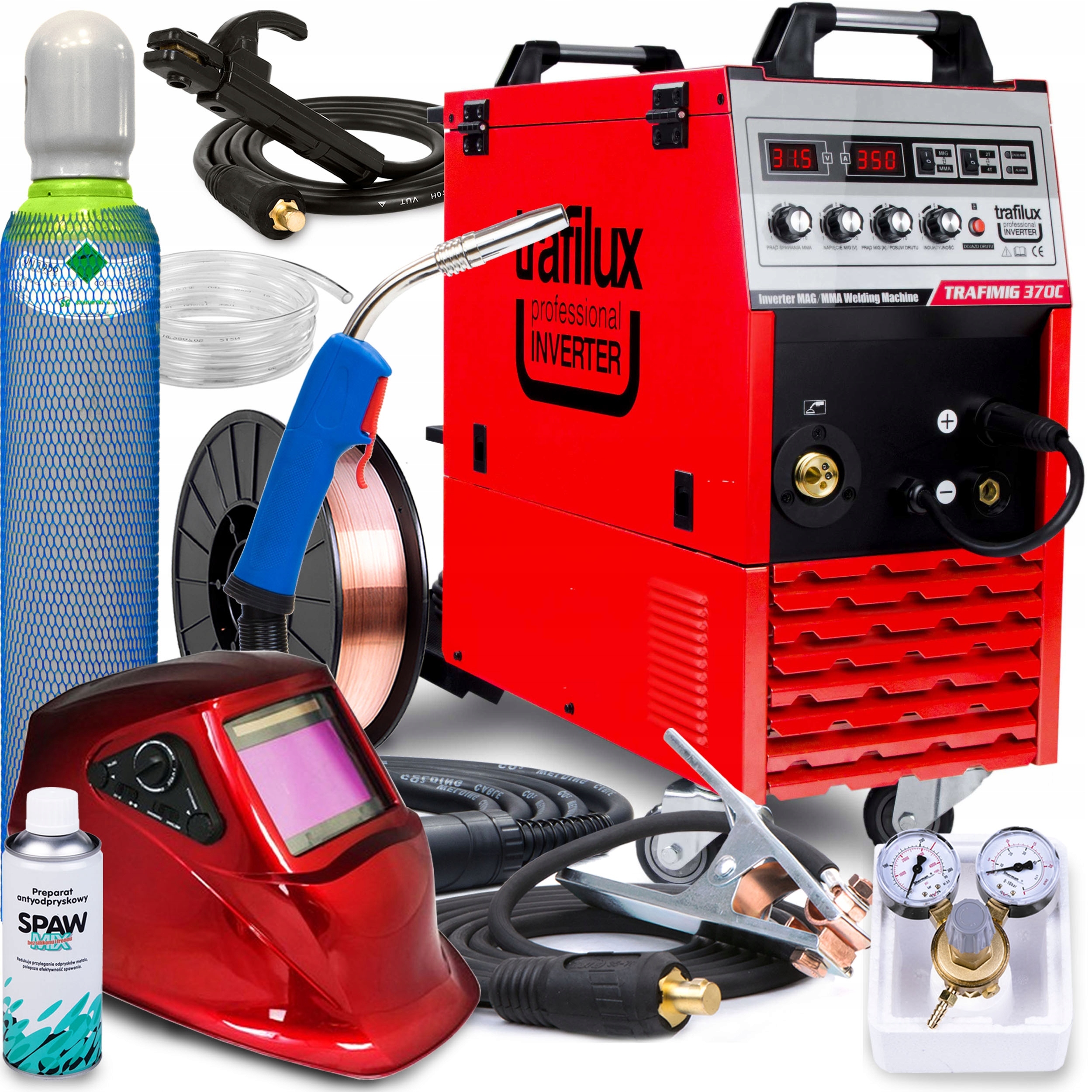 Invertorová Svářečka Trafilux Mig 370C Mag Mma 400V 350A Alu 4X4