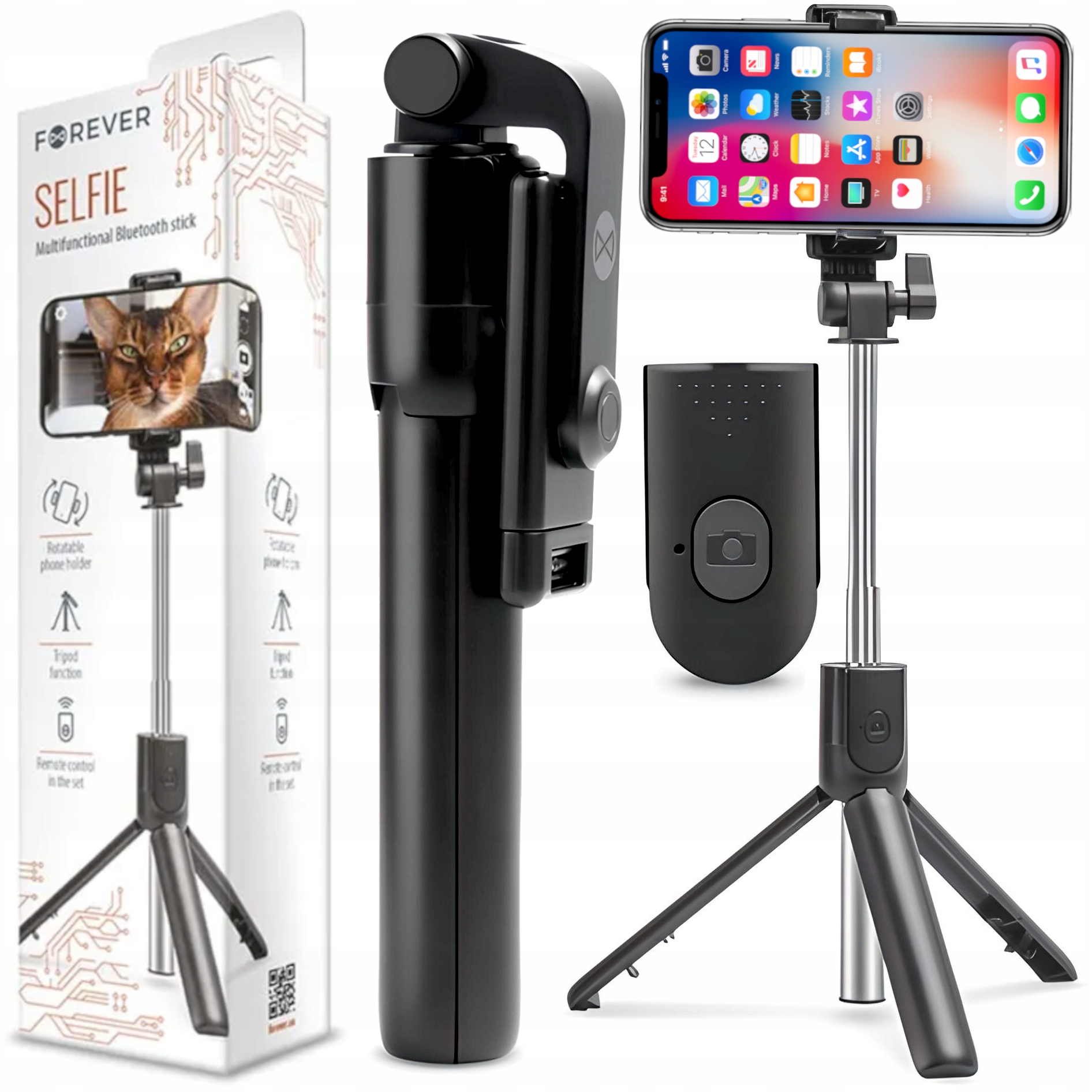 

Kijek Selfie Stick Statyw Pilot Bluetooth Forever