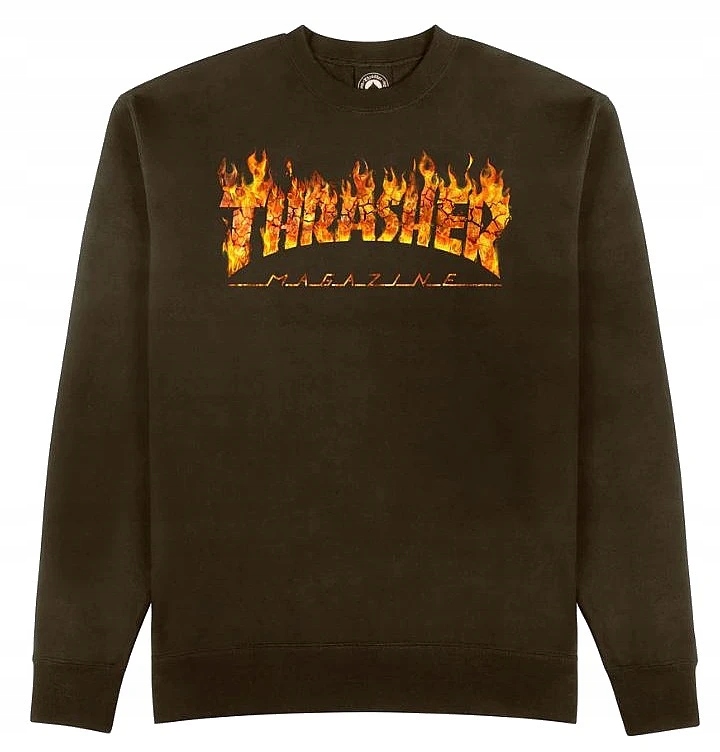 bluza Thrasher Inferno Crew Dark Chocolate