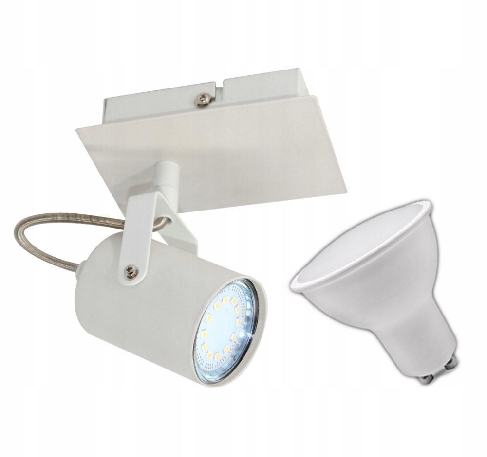

Ruchomy Reflektor Kinkiet / Plafon + Żarówka Led