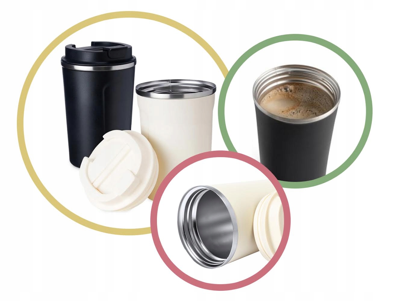 Kubek Termiczny Premium z Nadrukiem KAWUSIA NA WYPASIE 350ml 0,35l KT_006 Pojemność 0.35 l