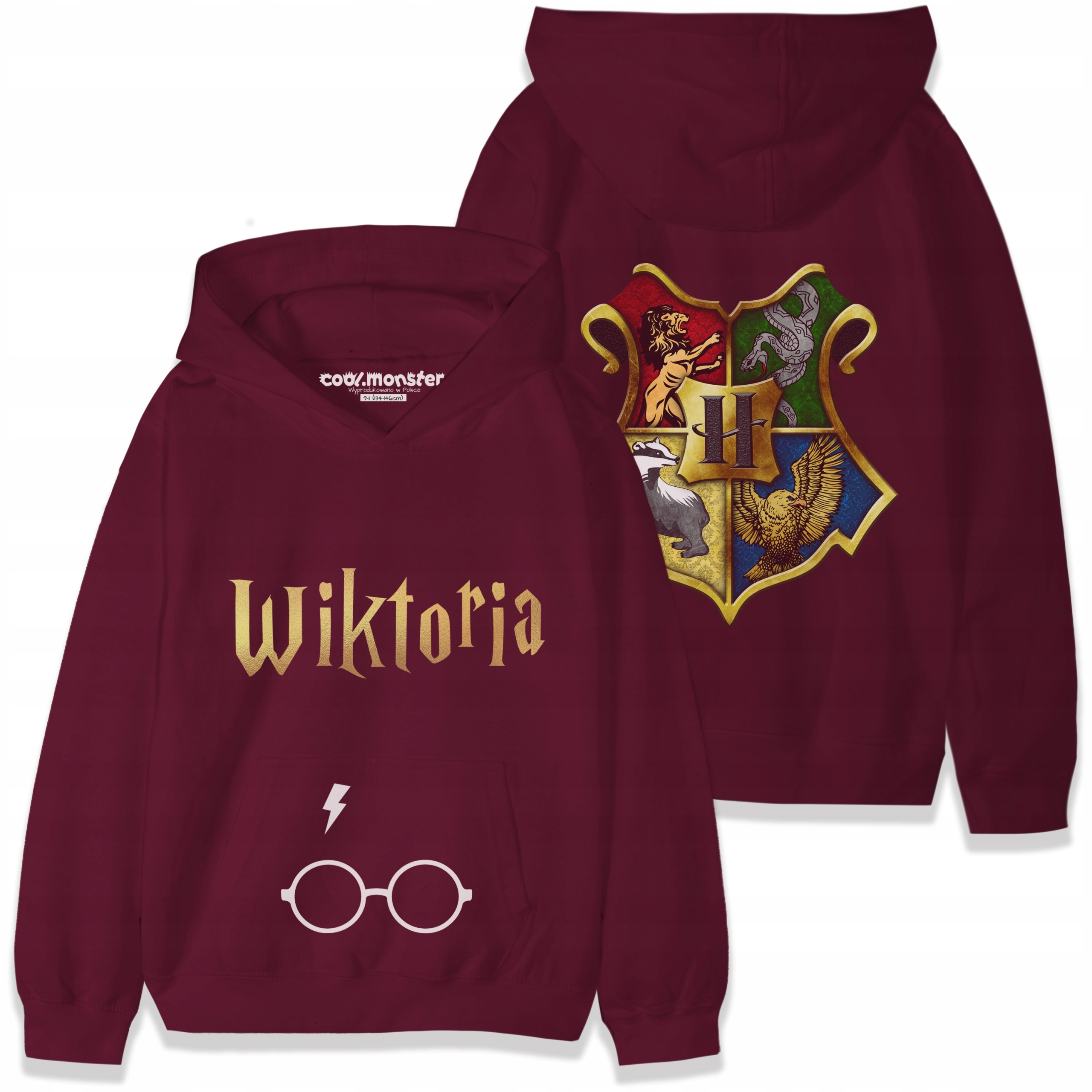 

Harry Potter Bluza z Imieniem kapturem Bawełna M