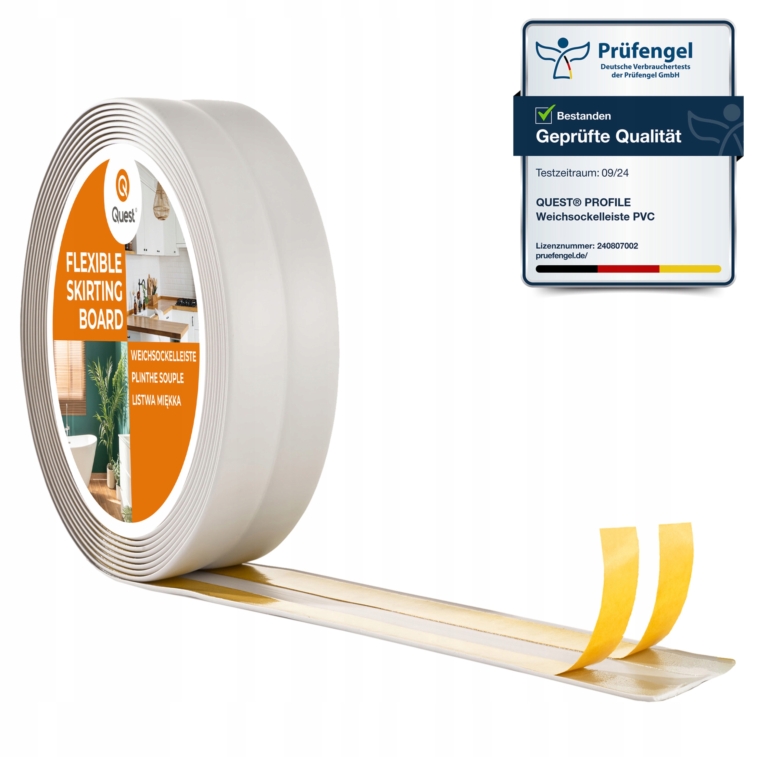 Dokončovací lišta samolepicí světle šedá Pvc 25x15 mm 20 m