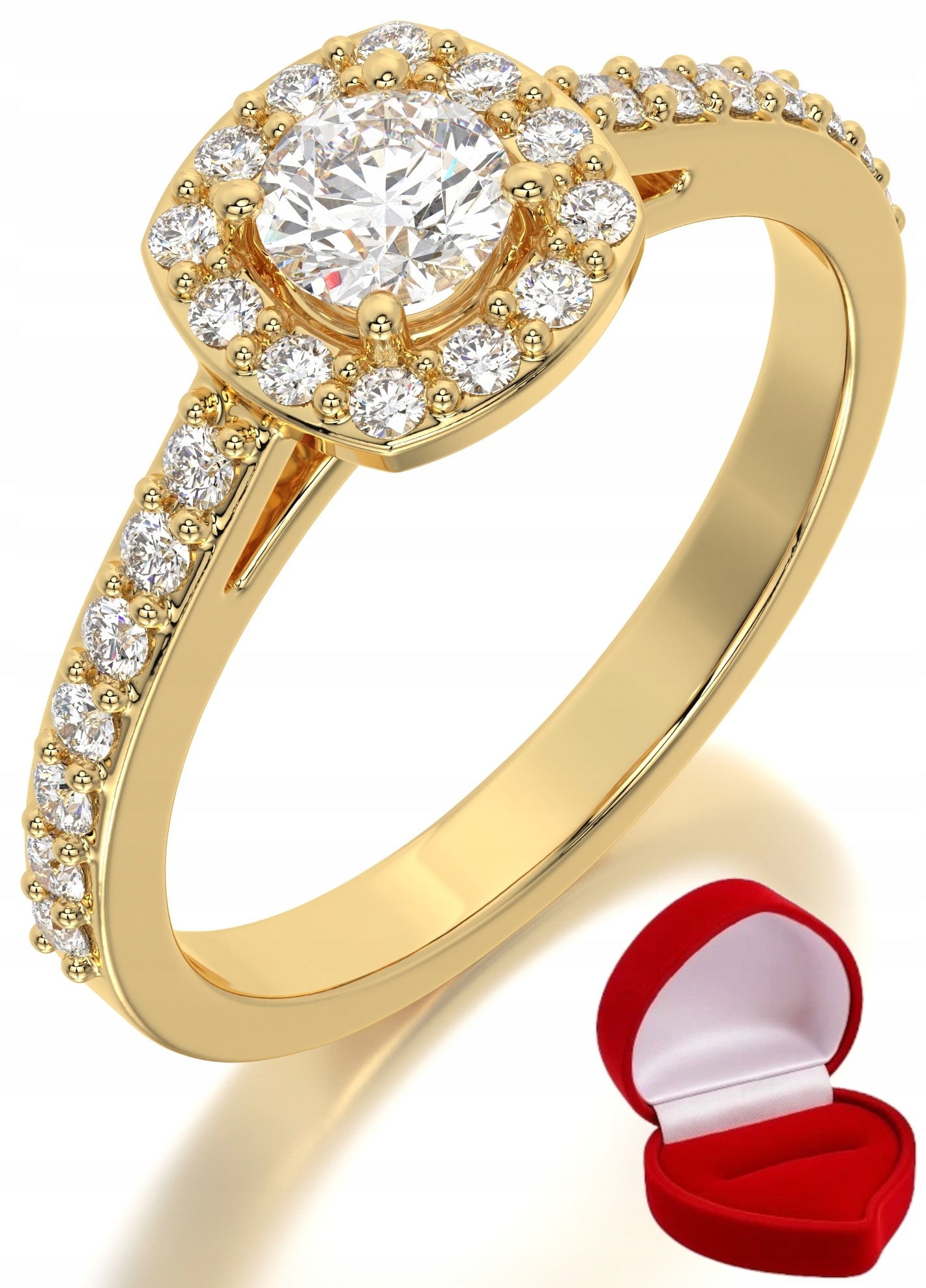 Zlatý Prstýnek 585 14k Diamant Lab Brylant 0,30 ct R13