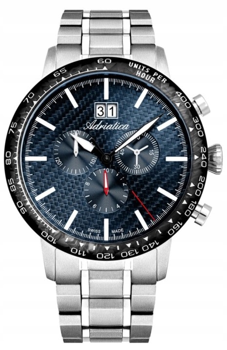 Pánské Hodinky Adriatica A8383.4115CH šviss stříbrné gravírování