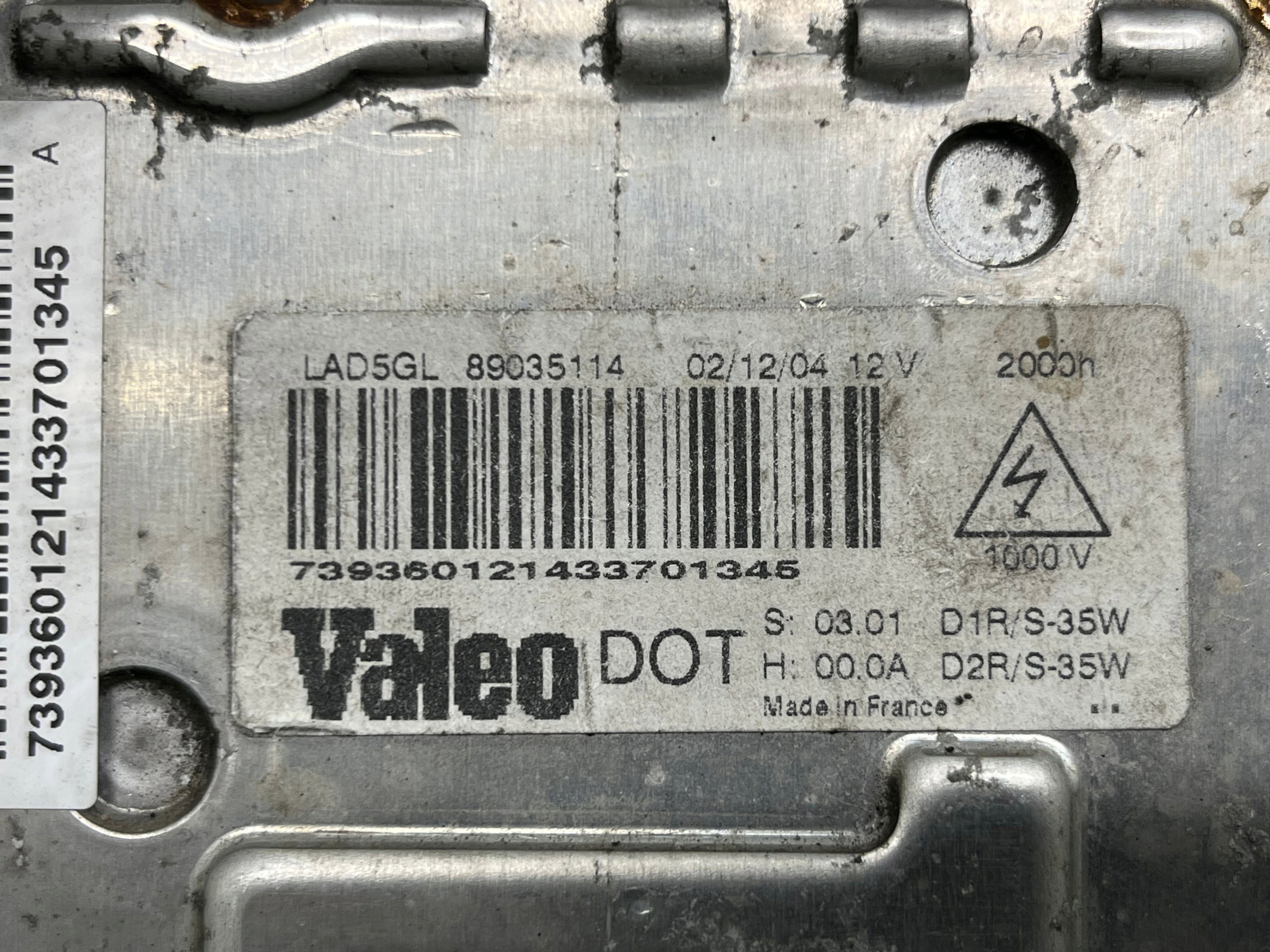 control unit XENON CITROEN C5 89035114