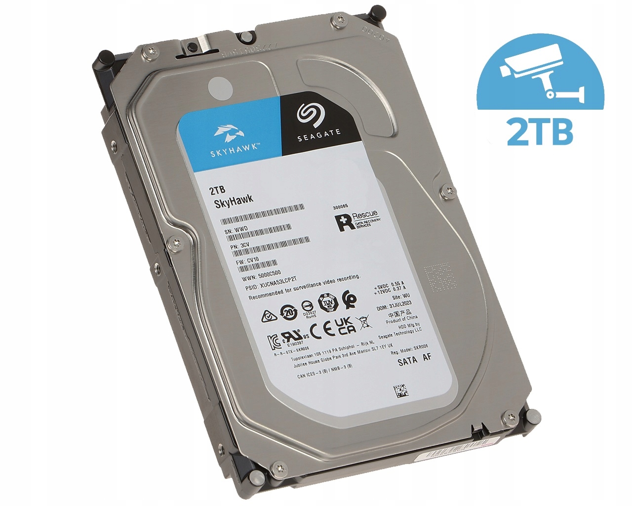Dysk do rejestratora Seagate SkyHawk 2TB do pracy ciągłej 24/7