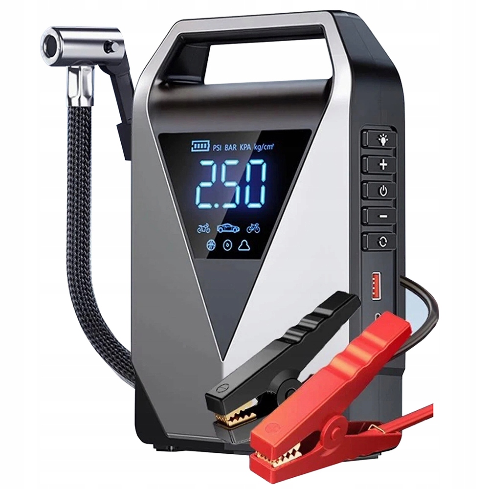 Jump Starter Kompresor Pumpa Start Booster Powerbanka Výkonná 99800 mAh