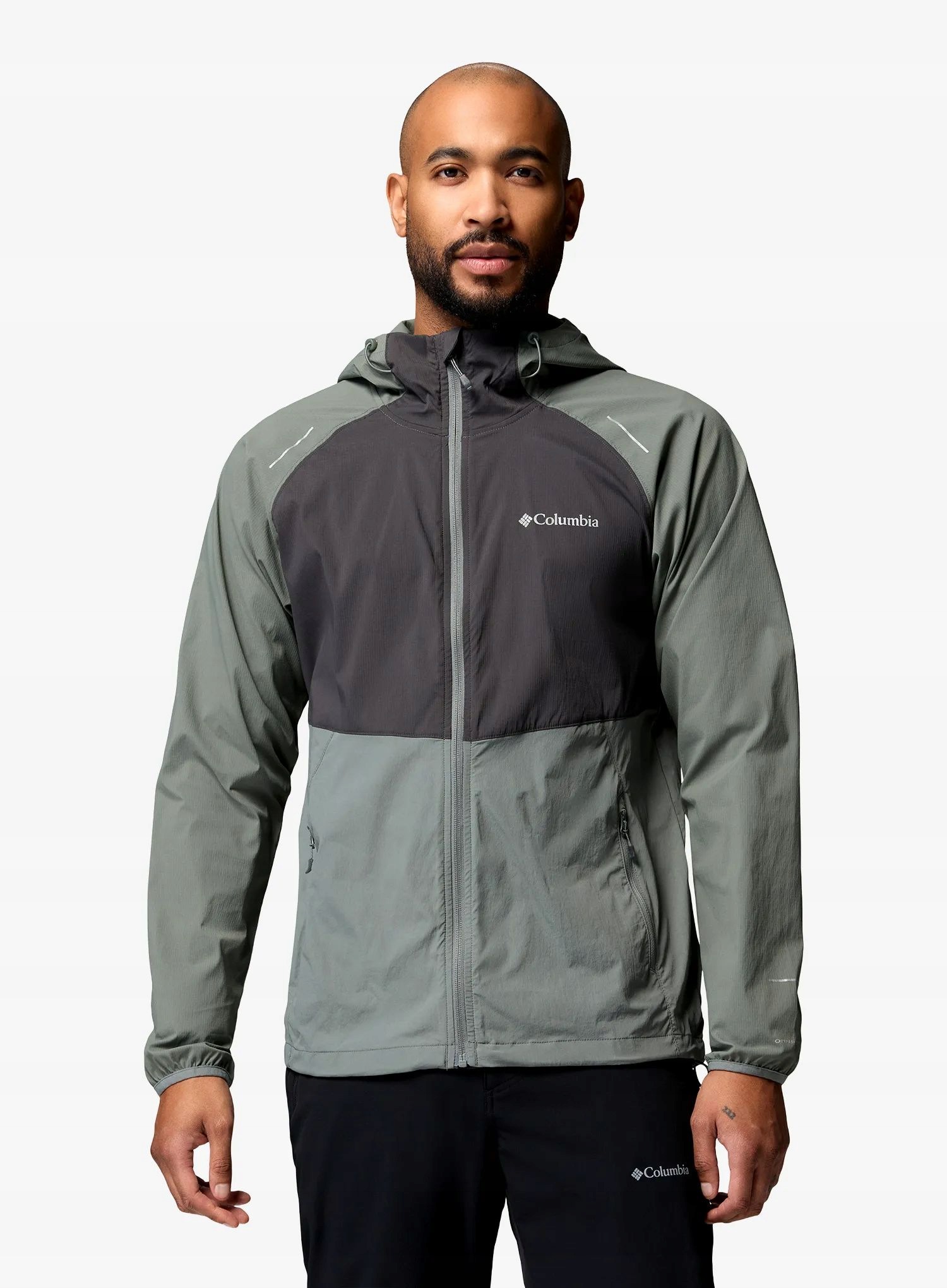 Kurtka przeciwwiatrowa Columbia Tech II Wind Full Zip s. sage/shark S