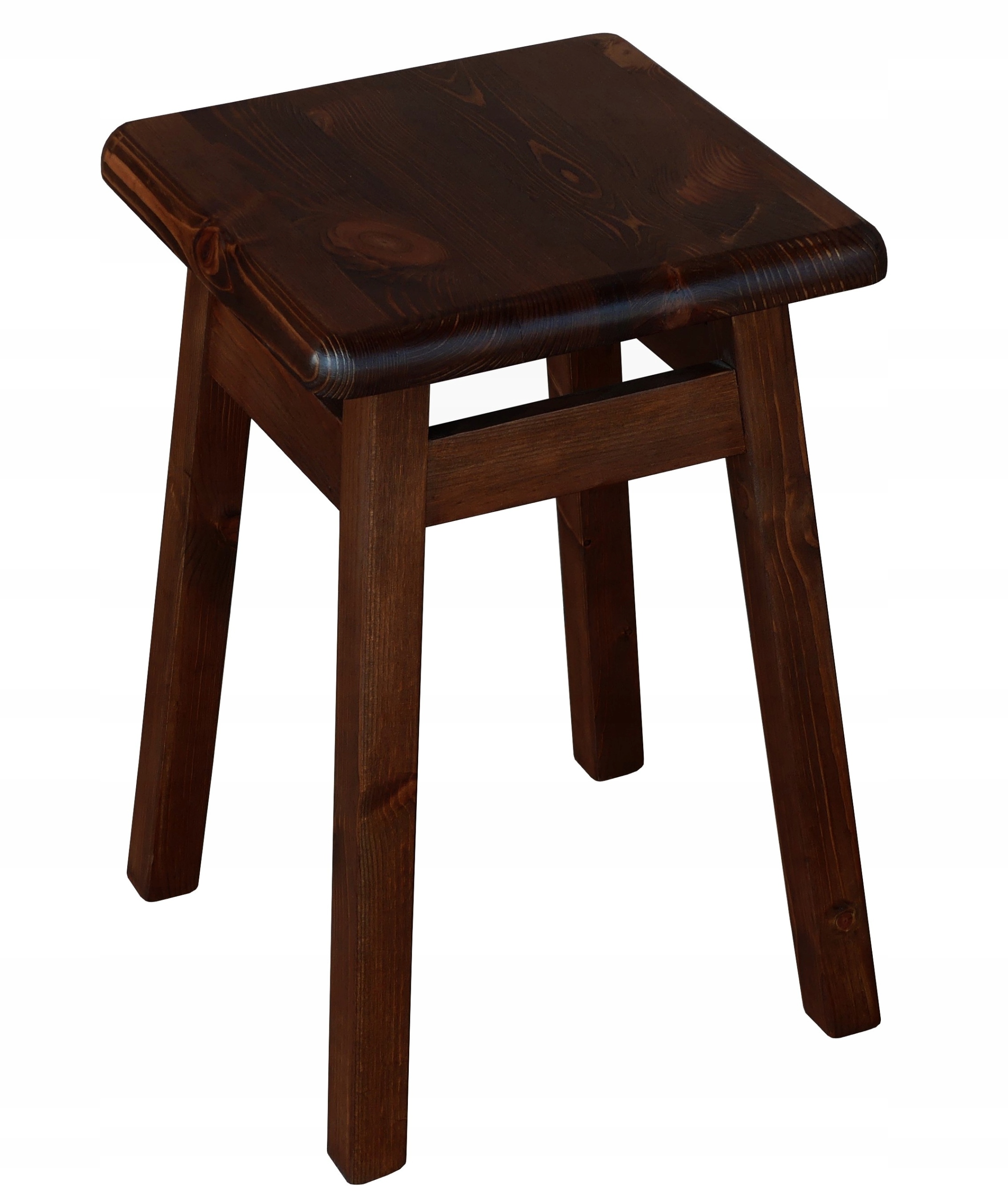 TABORET KUCHENNY DREWNIANY STOŁEK PROSTY brąz Marka Metdrew