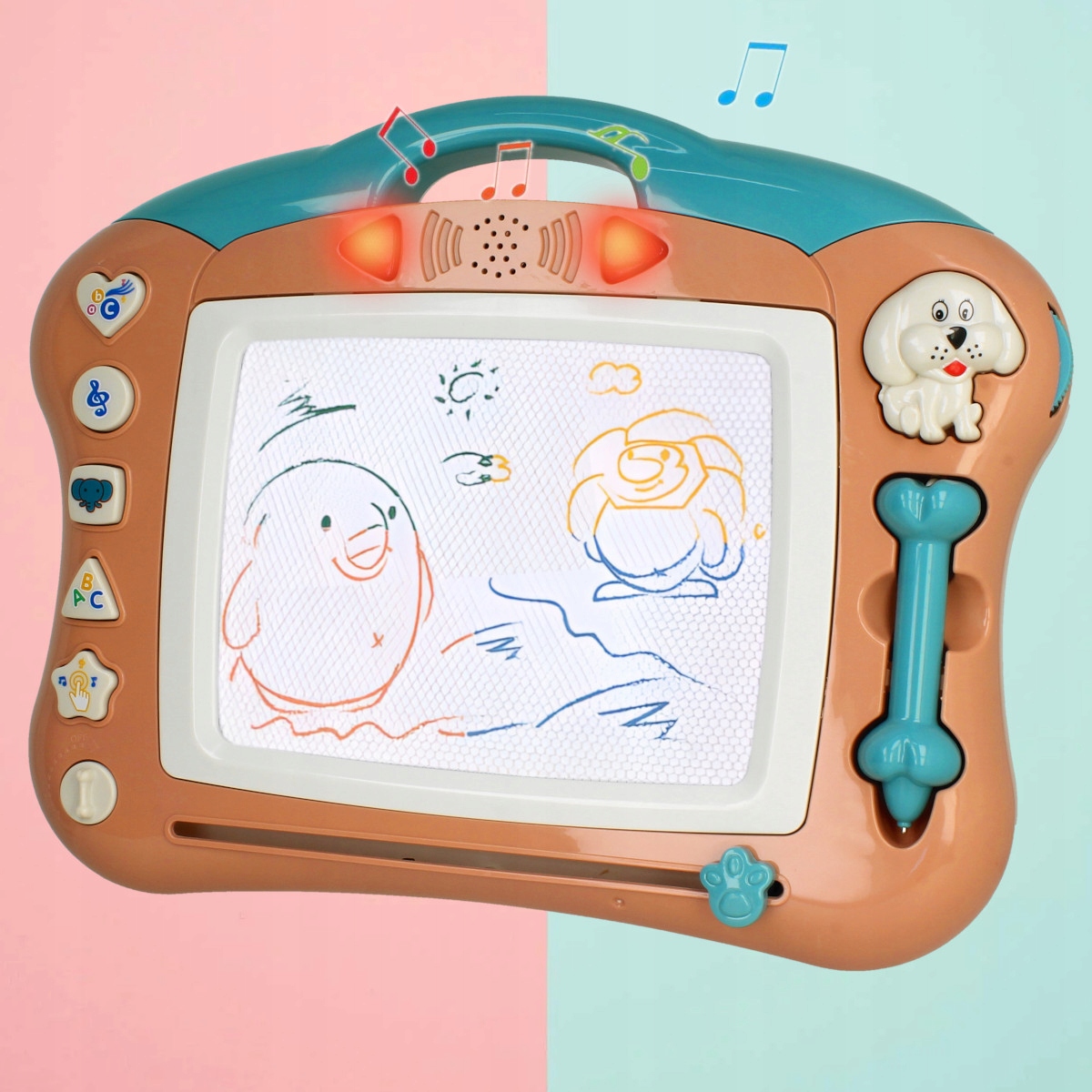 Duży ZNIKOPIS Tablica MAGNETYCZNA TABLET Kolor LED Wysokość produktu 29 cm