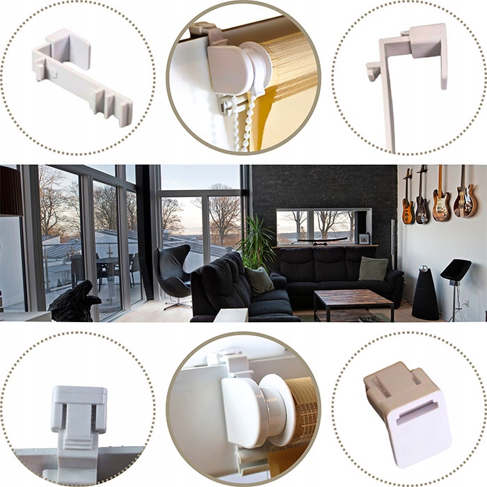 ROLETA ROLETY DZIEŃ NOC 41x150 CM Z NAPINACZEM NA WYMIAR RÓŻNE KOLORY Wzór gładki