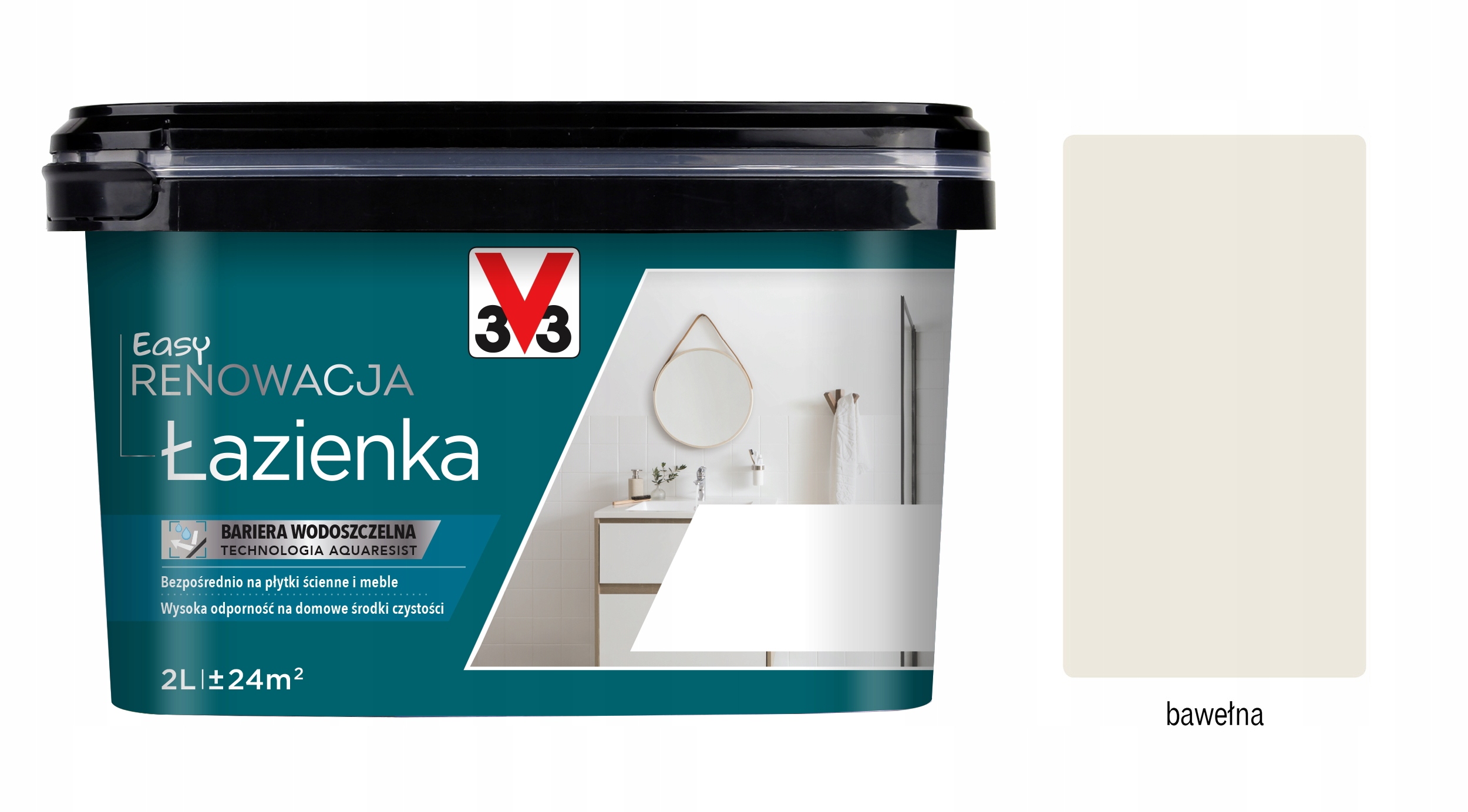 Farba renovácia Kúpeľňa a obklady 2 L Bavlna satén