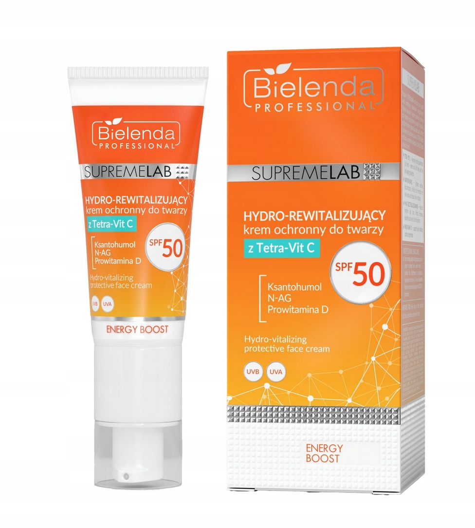 Energy Boost hydro-rewitalizujący krem ochronny Tetra-Vit C SPF 50