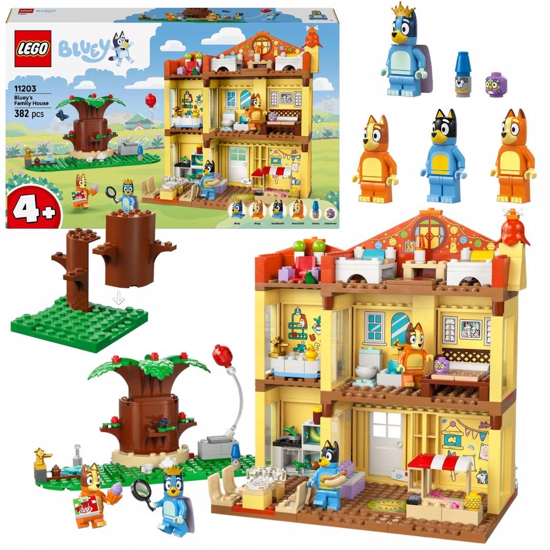 Lego Bluey 11203 Rodinný dům Modrý dům Rodina Pejsci 4+