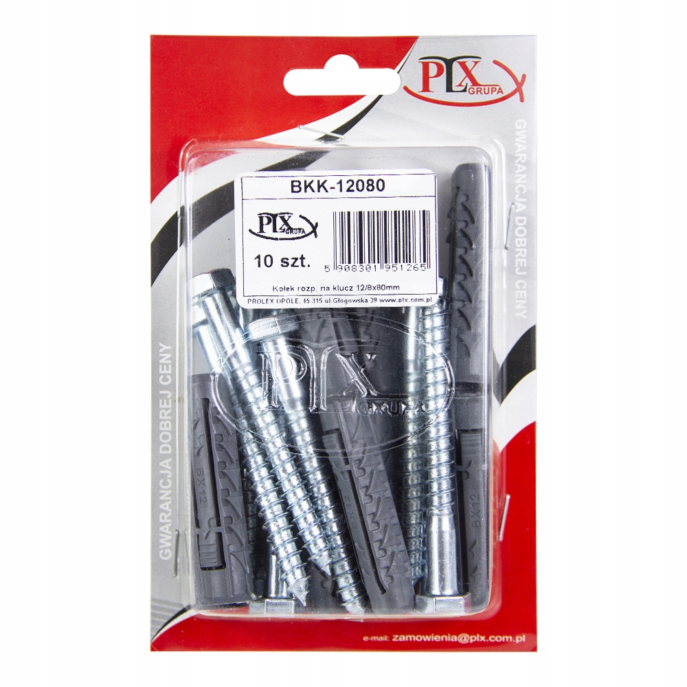 

Kołek rozporowy z wkrętem na klucz Blister 12/8x80