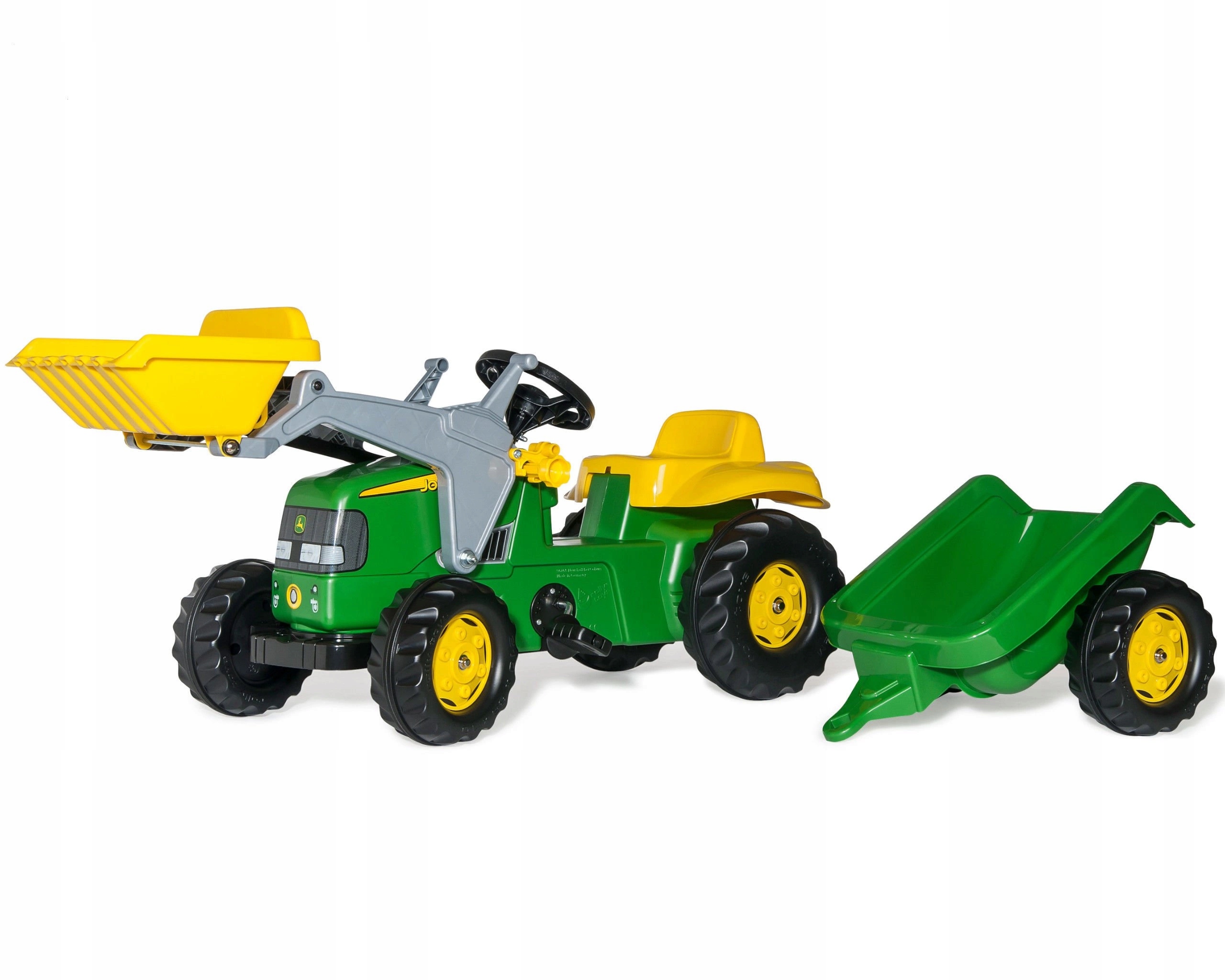 Traktor na pedały John Deere z przyczepą i łyżką