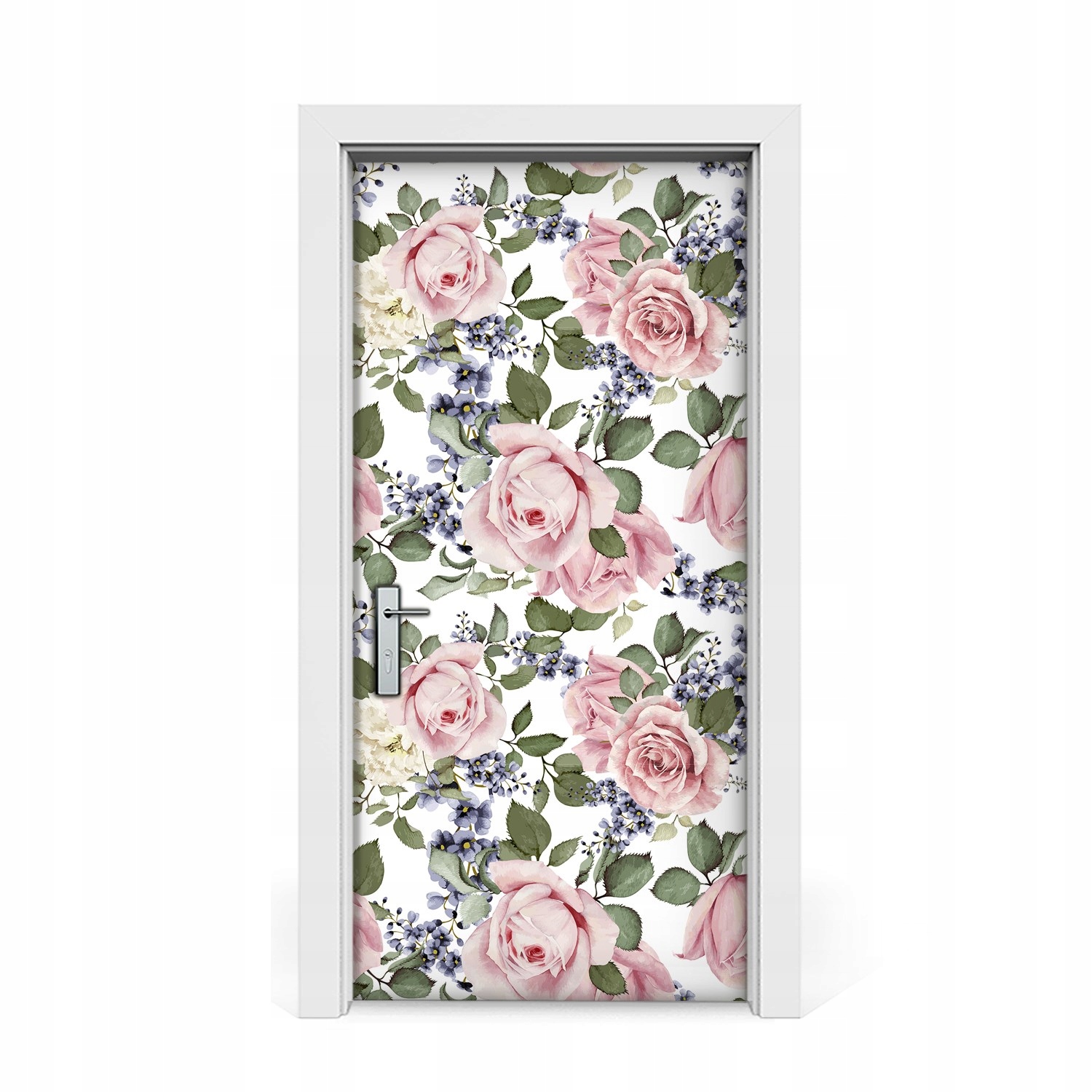 

Naklejka na drzwi okleina Róże Akwarela 95x205
