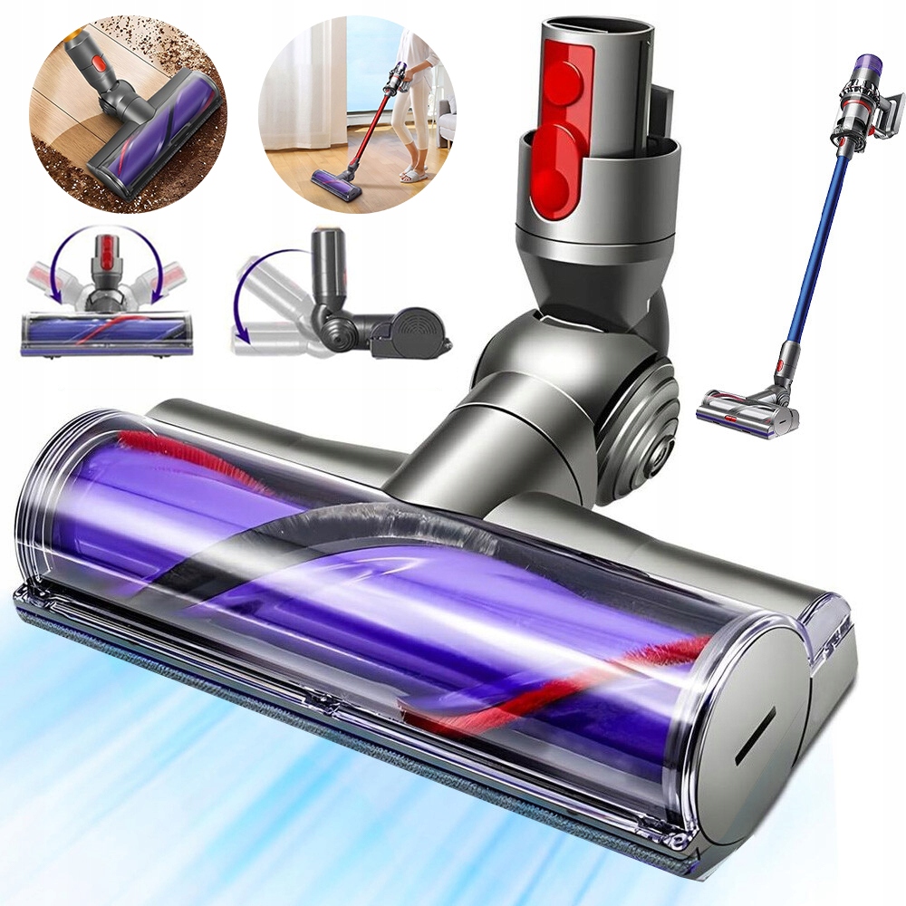 Turboturbínový Kartáč Pro Dyson V7 V8 V10, Elektrický Kartáč Na Podlahy