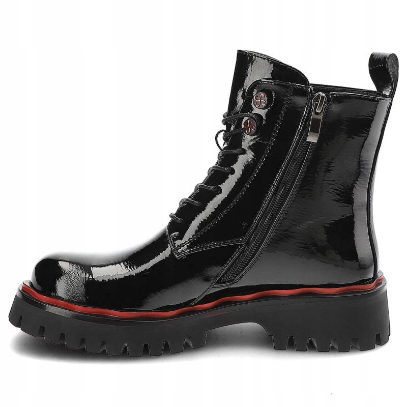 Czarne Botki S.Barski Modne Buty Damskie Rozmiar 37
