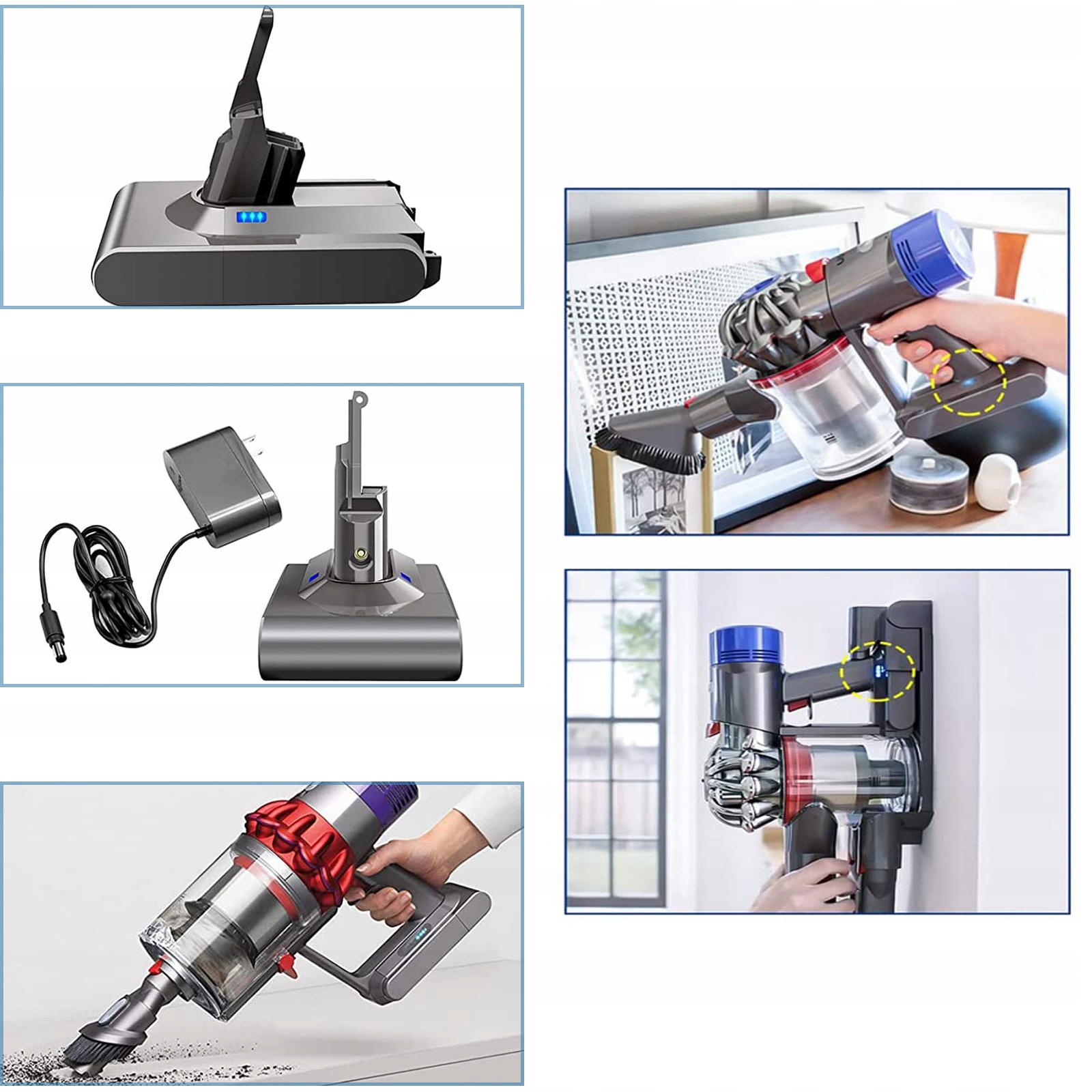 BATERIA AKUMULATOR DO DYSON V8 SV10 SERIA 4600mAh Pojemność akumulatora 4600 mAh