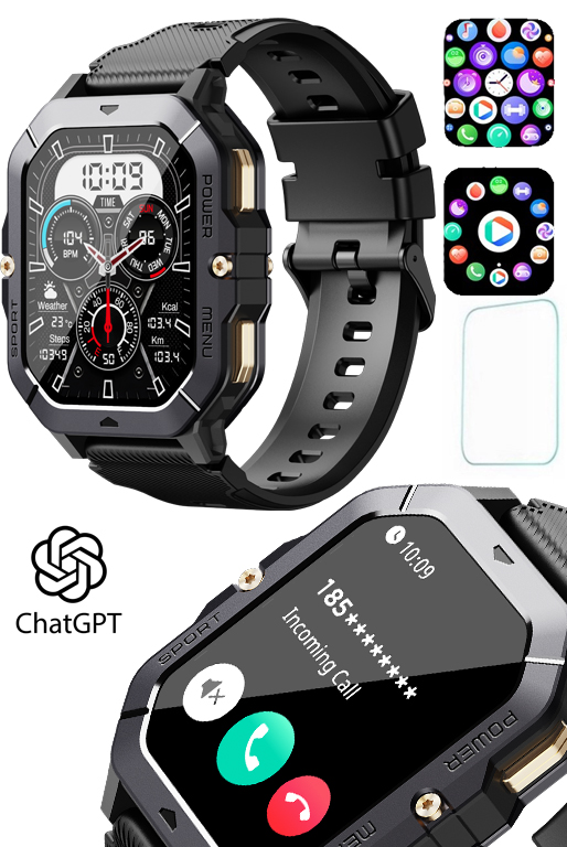 Cubot C28 Ai Smartwatch Športové Hodinky Pancierový Pulz Hovory Chat Gpt