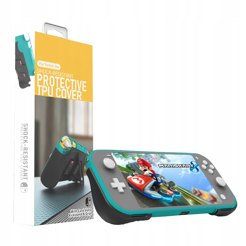You2K Grip nakładka uchwyt etui podstawka 2 w 1 do Switch Lite turk.-czarny