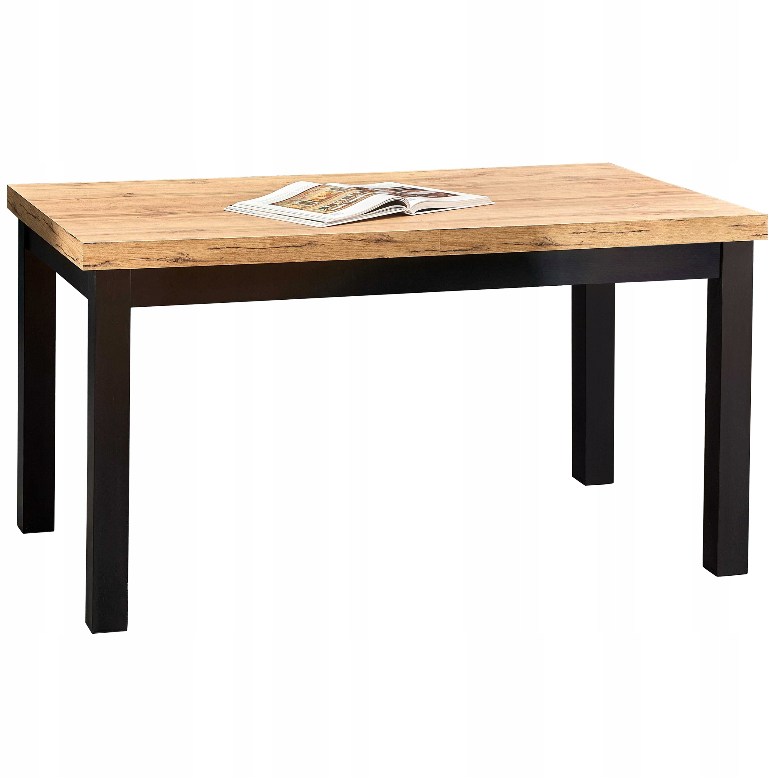Prostokątny Stół Rozkładany TIAGO 140/220 x 80 x 76 Dąb Craft