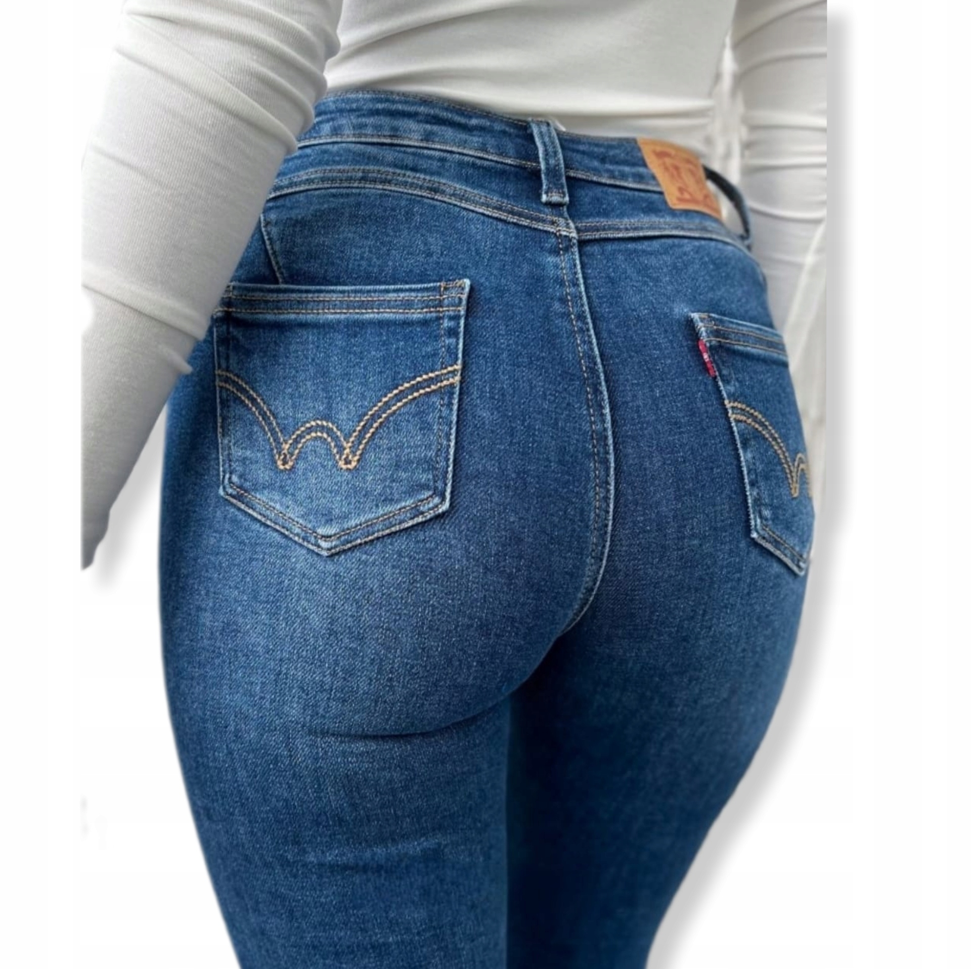 SPODNIE JEANSOWE M.SARA LIFE'S PUSH UP DOPASOWANE UCIĄGLIWE RURKI ROZMIARY Fason rurki