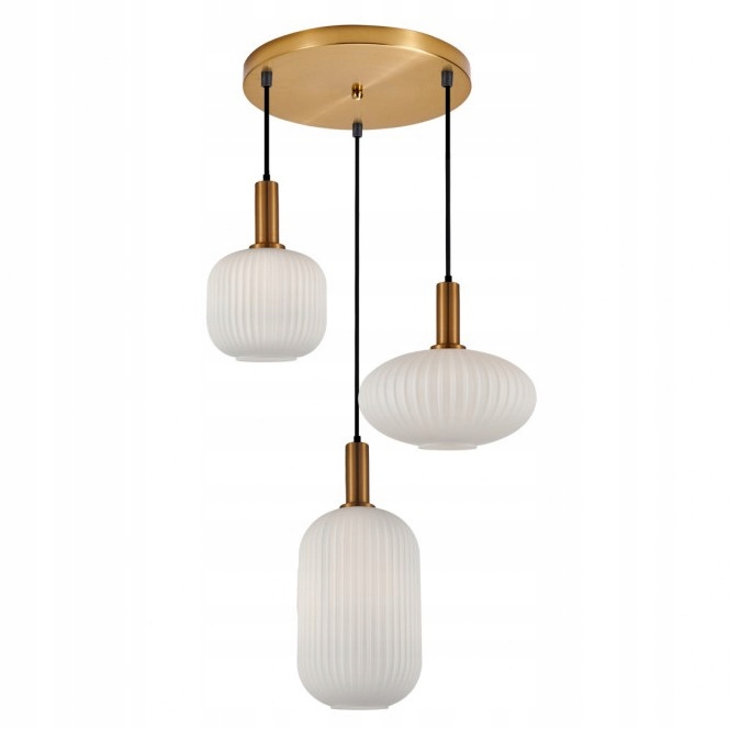 Lampa wisząca, sufitowa nad wyspę, nad stół do kuchni, jadalni złota Della