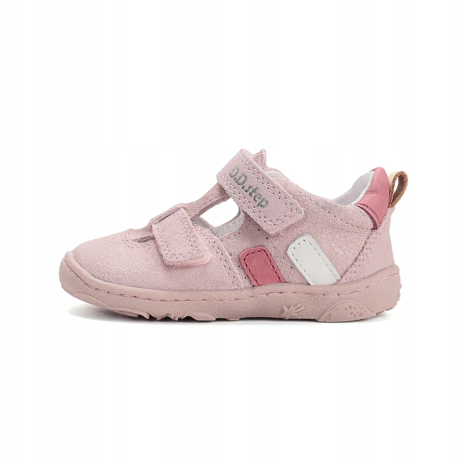 Półbuty skórzane barefoot D.D. Step H077-61288C Baby Pink 23