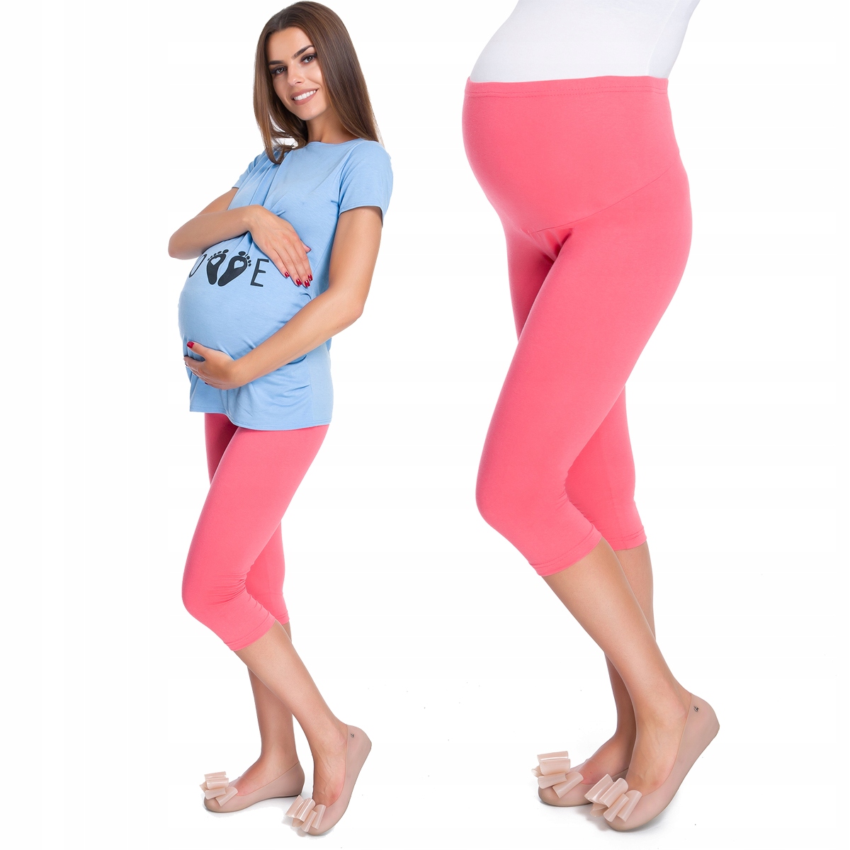 

Ciążowe Legginsy 3/4 Elastyczny Panel PREG34 M