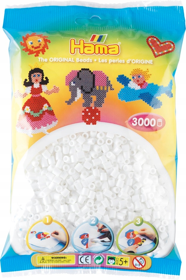 

Koraliki Hama Białe 3000 Sztuk MIDI 201-01