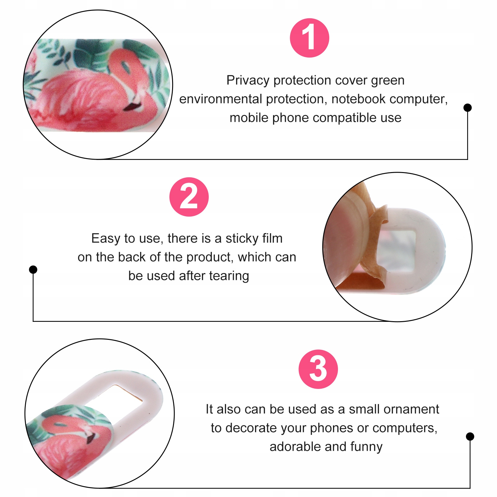 NAKLEJKA NA POKRYWĘ PRYWATNOŚCI KAMERY 3 SZT Model 32328759
