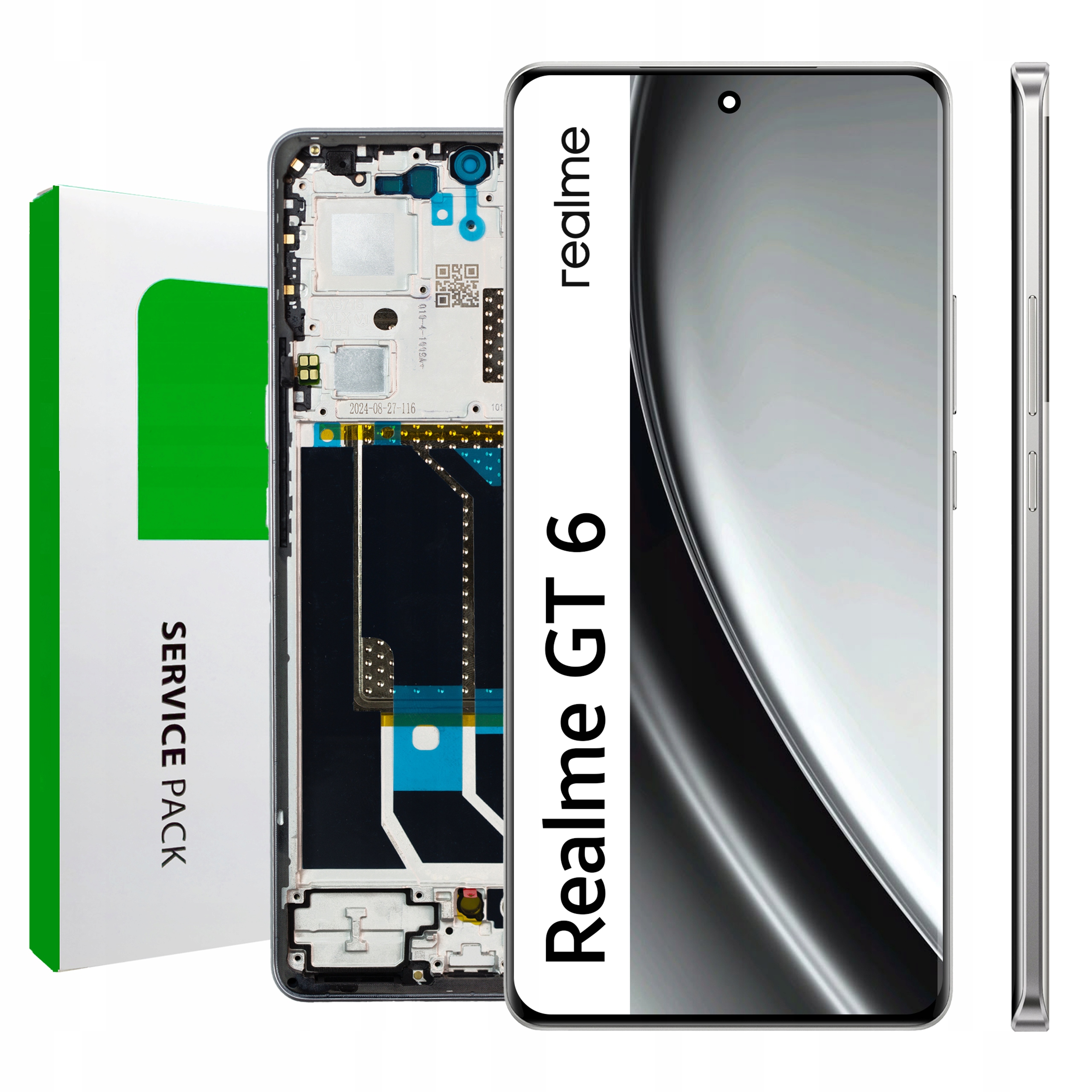 RMX3851 LCD pre Realme Gt 6 Service Pack Rámček Matrica Originál Zila