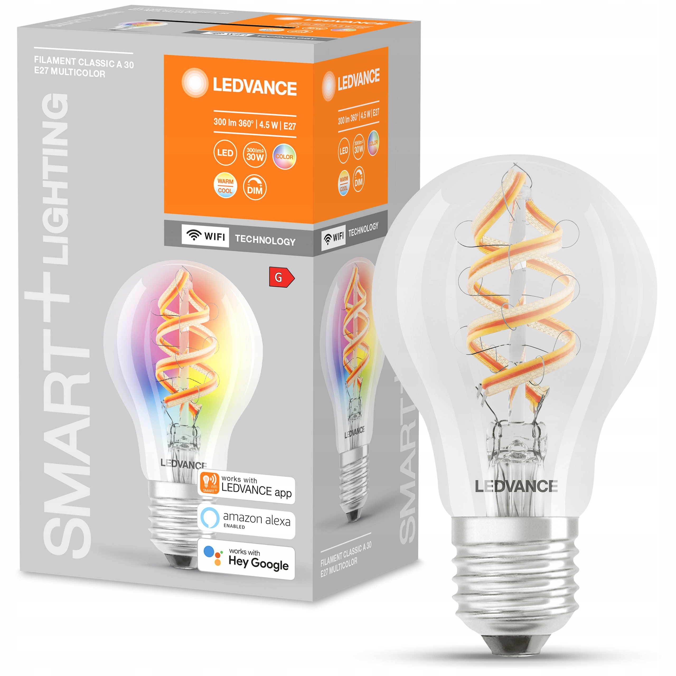 

Ledvance Żarówka Led E27 4,5W Rgb Wifi Ściemnialna