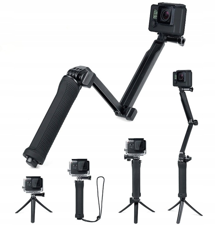 

Selfie Stick Kijek Uchwyt 3WAY do GoPro 11 10 9 8