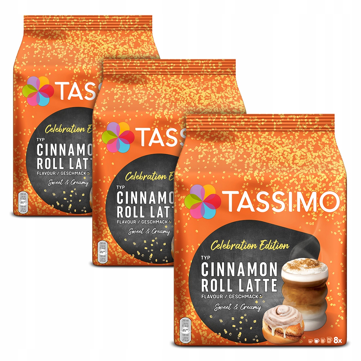 Kapsułki Tassimo Cinnamon Roll Latte 3x 8 kapsułek