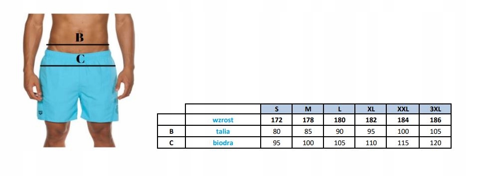 Spodenki Arena FUNDAMENTALS BOXER XXL Rodzaj męski