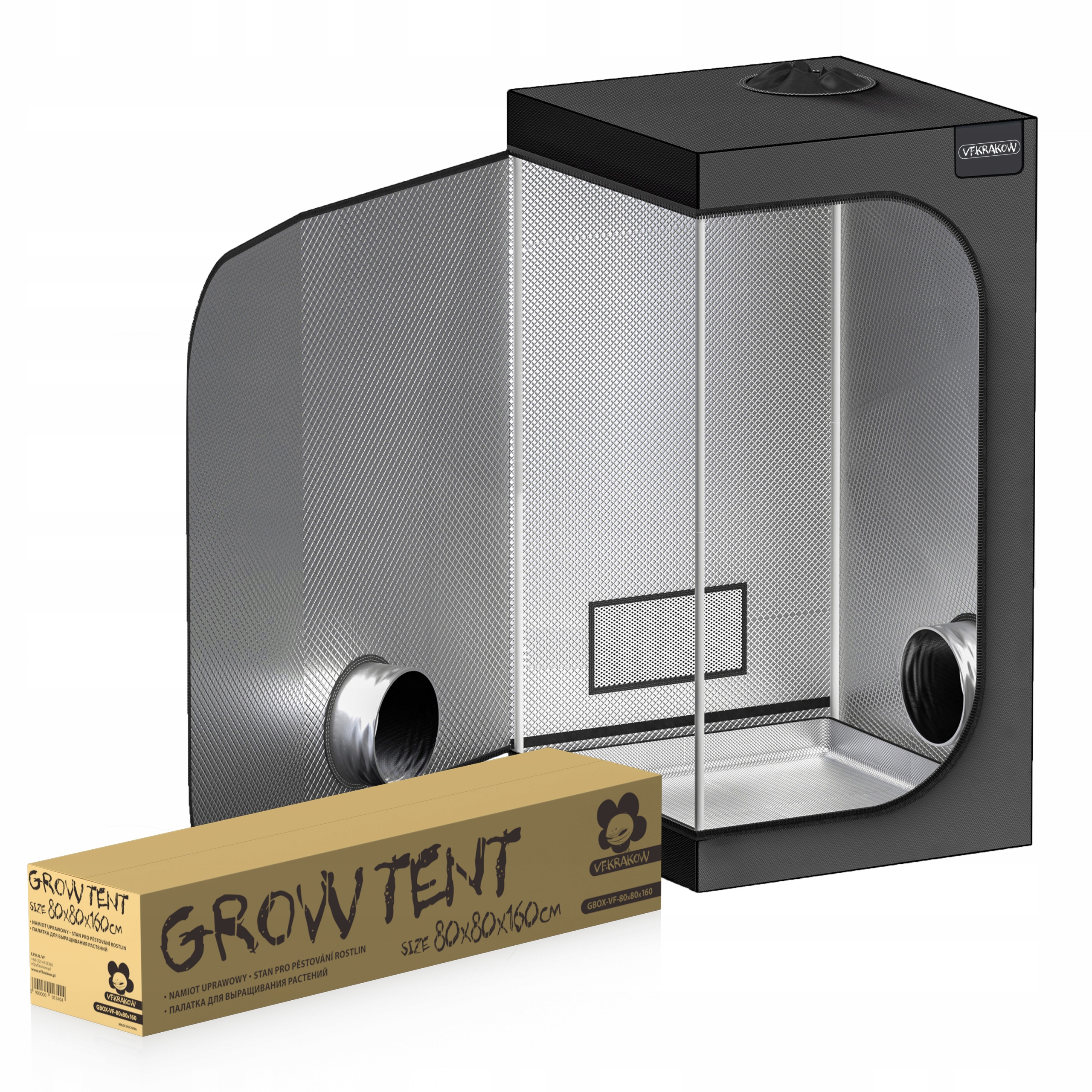 GrowBox Namiot do uprawy roślin VF80 80x80x160cm, Vf Krakow