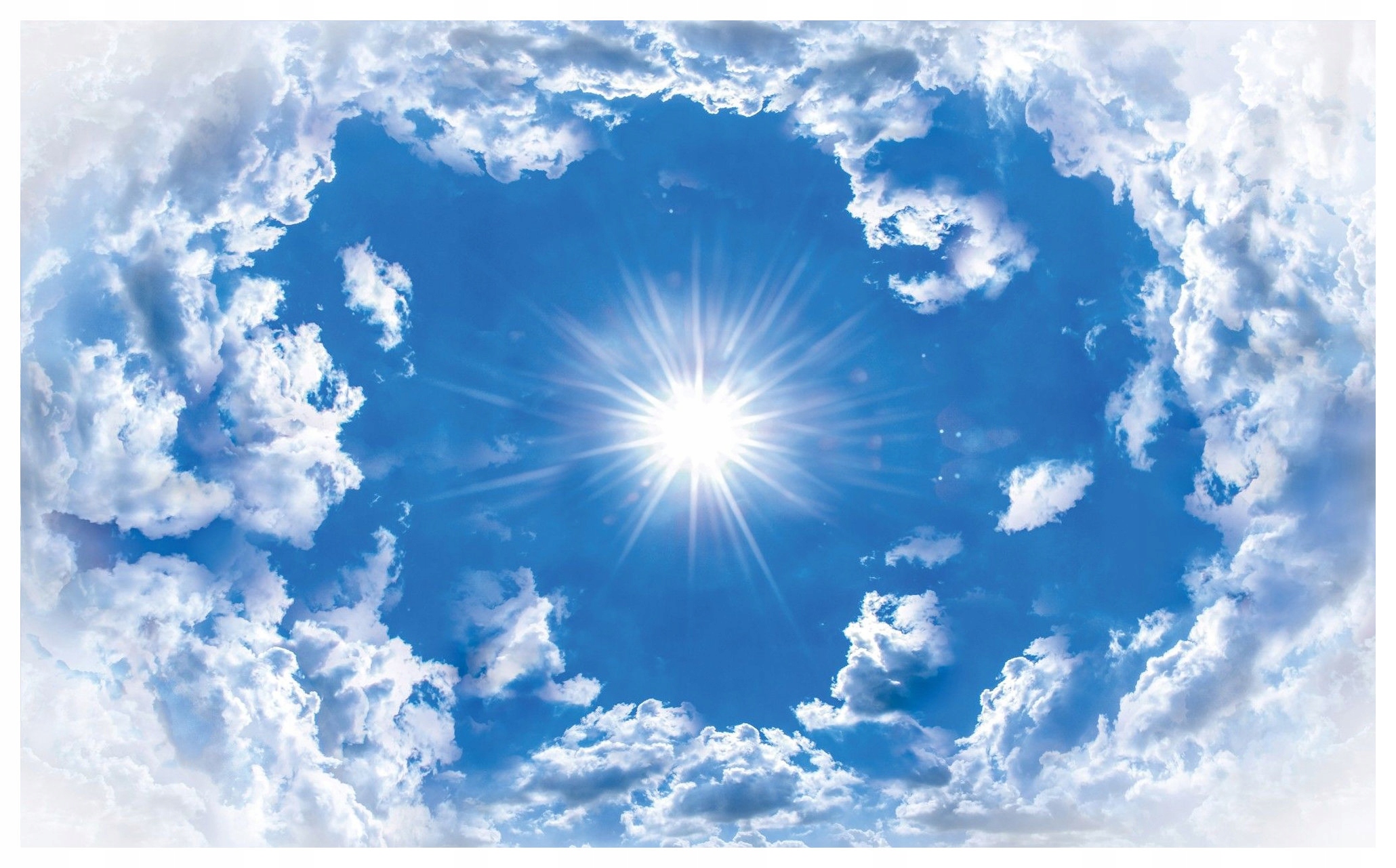 Vliesová fototapeta Slunečné nebe Světle Modrá mraky 250x175 lepidlo