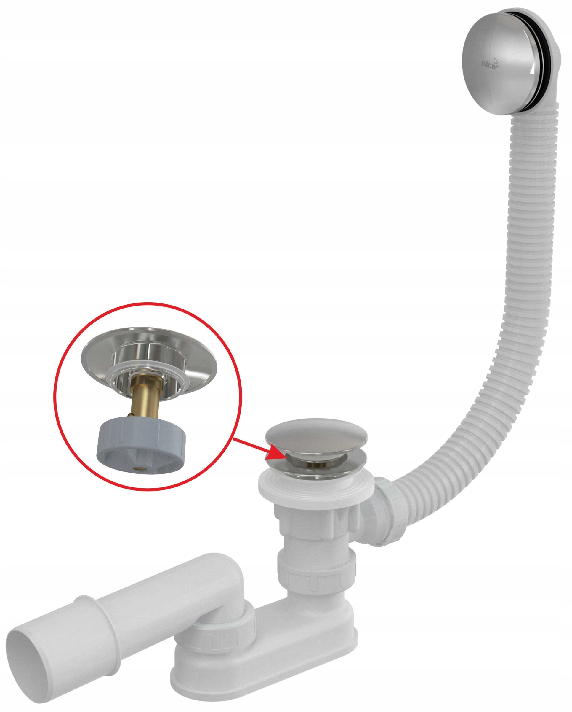 

Syfon wannowy Clik/clak, metal A504CKM-100